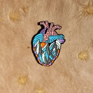 CARDIAC ANATOMY HEART ENAMEL PIN